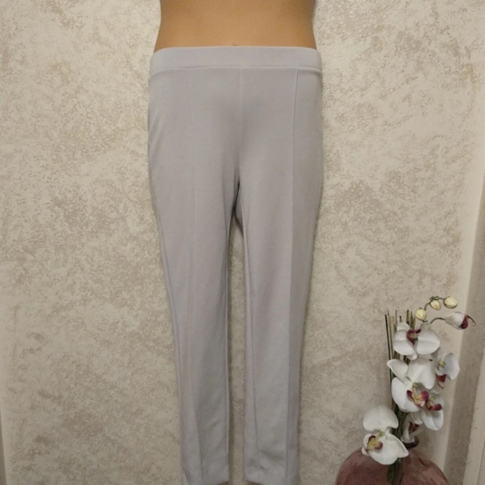 Dalia Soft Gray Straight Leg Pants